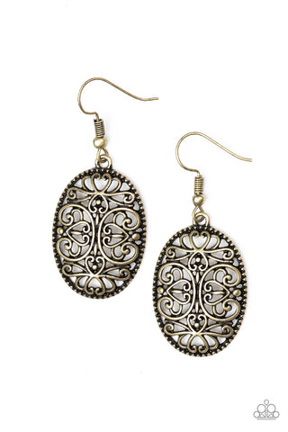 Paparazzi Fishhook Earrings - Wistfully Whimsical - Brass (PZ-447)