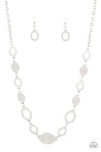 Working OVAL-time - Silver  Paparazzi Necklace