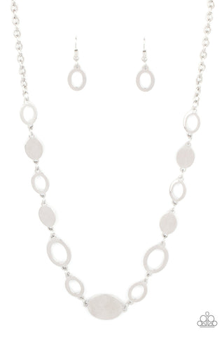Working OVAL-time - Silver  Paparazzi Necklace