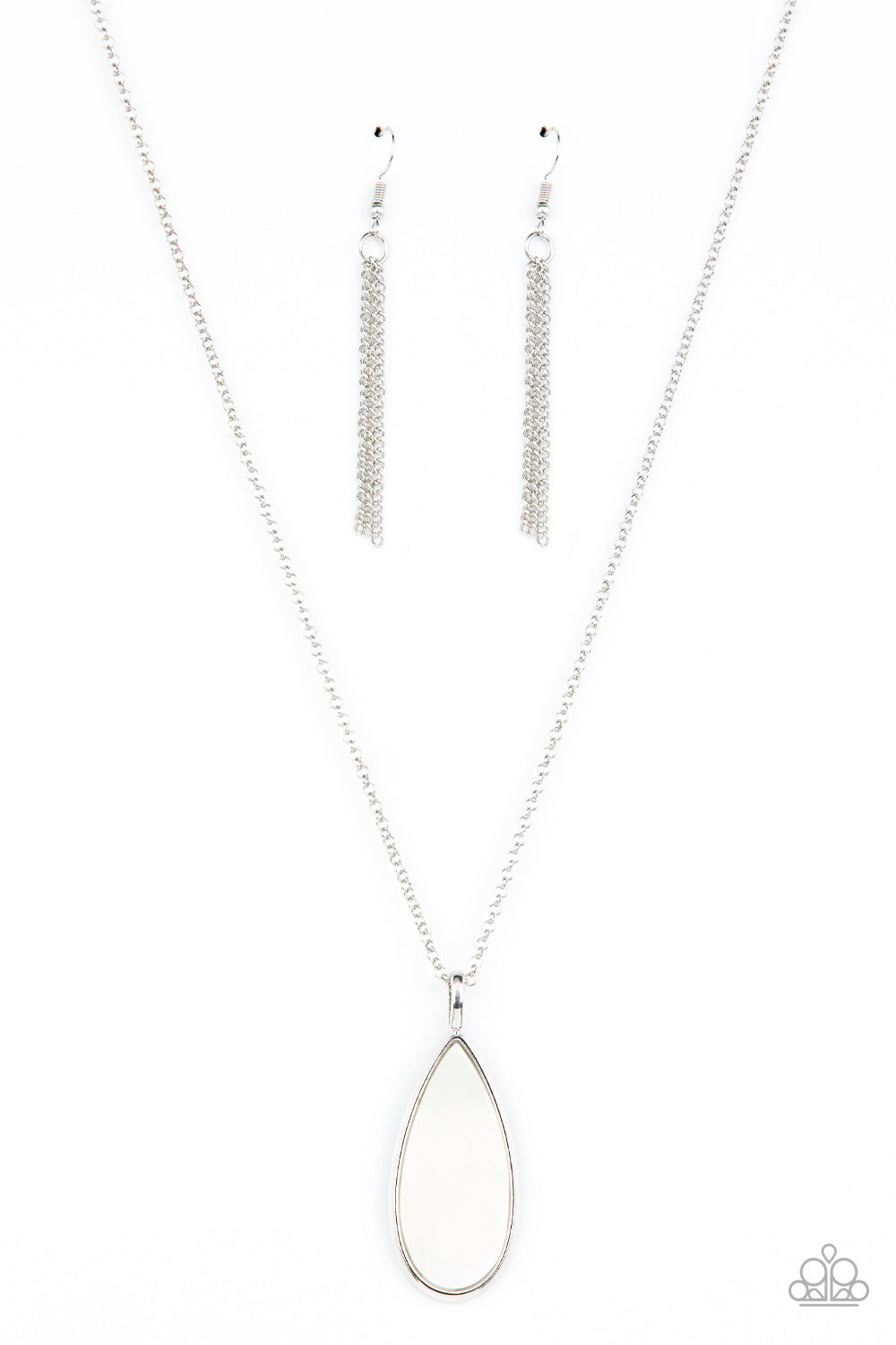 Yacht Ready - White Paparazzi Necklace (PZ-4185)