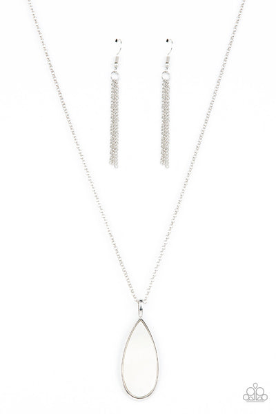 Yacht Ready - White Paparazzi Necklace (PZ-4185)