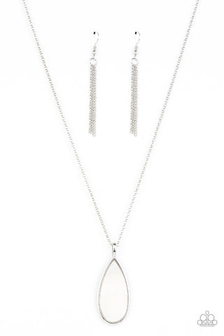 Yacht Ready - White Paparazzi Necklace (PZ-4185)