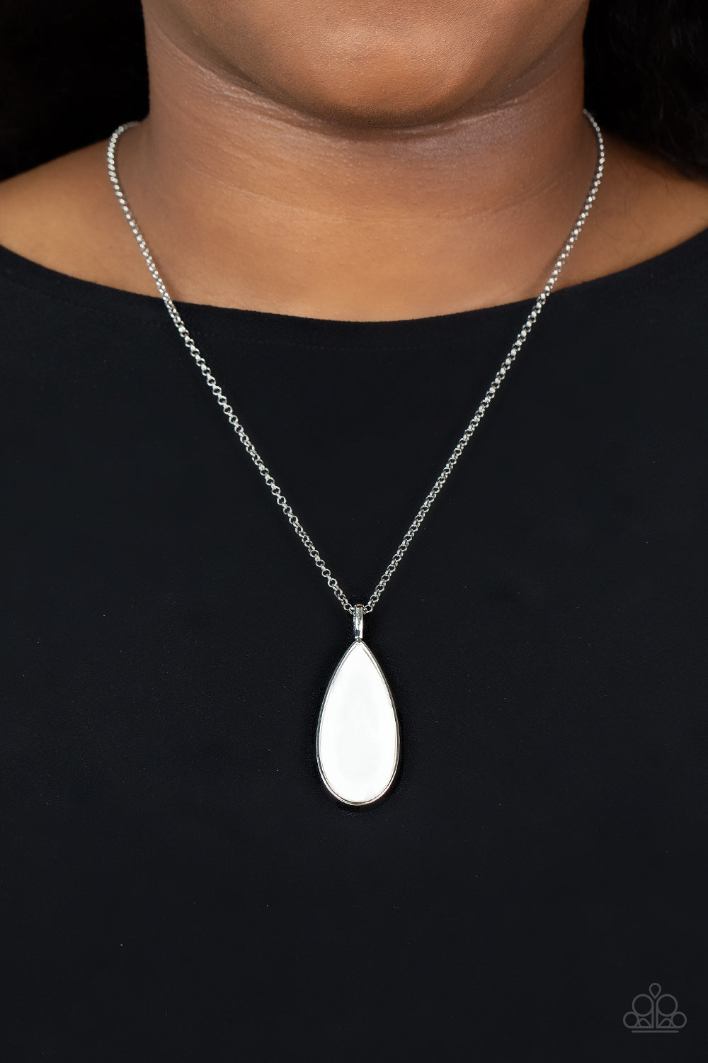 Yacht Ready - White Paparazzi Necklace (PZ-4185)