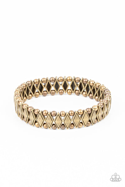 Abstract Advisory - Brass Paparazzi Bracelet