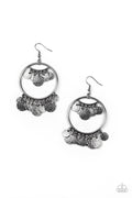 Paparazzi Earrings - All-CHIME High - Black (PZ-341)