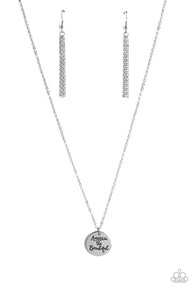 Paparazzi Necklace - America The Beautiful - Silver (#218)