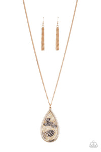 Artificial Animal - Gold-Paparazzi Necklace (PZ-114)