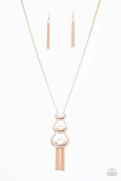 As MOON As I Can - Rose Gold Paparazzi Necklace