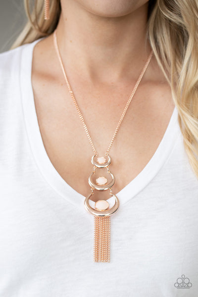 As MOON As I Can - Rose Gold Paparazzi Necklace