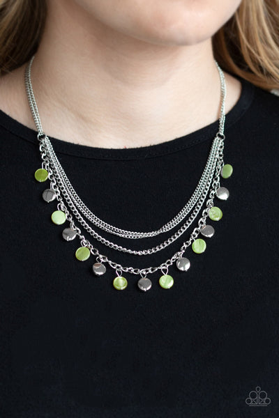 Beach Flavor - Green-Paparazzi Necklace (#1915)