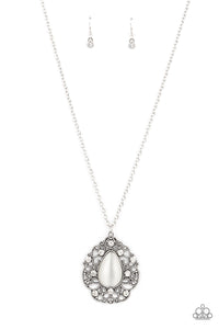 Bewitched Beam - White Paparazzi Necklace