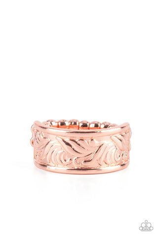 Billowy Bands - Copper Paparazzi Ring (R266)