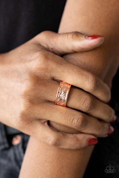 Billowy Bands - Copper Paparazzi Ring (R266)