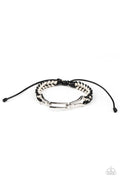 Bungee Bungalow - Black-Paparazzi Urban Bracelet (#1442)