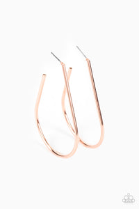 City Curves - Copper Paparazzi Earrings (PZ-031)