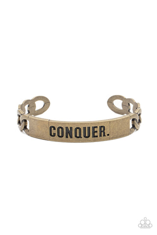 Conquer Your Fears - Brass Paparazzi Bracelet (#028)