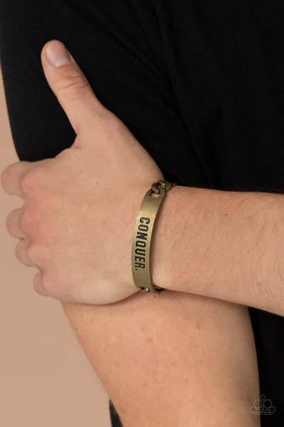 Conquer Your Fears - Brass Paparazzi Bracelet (#028)