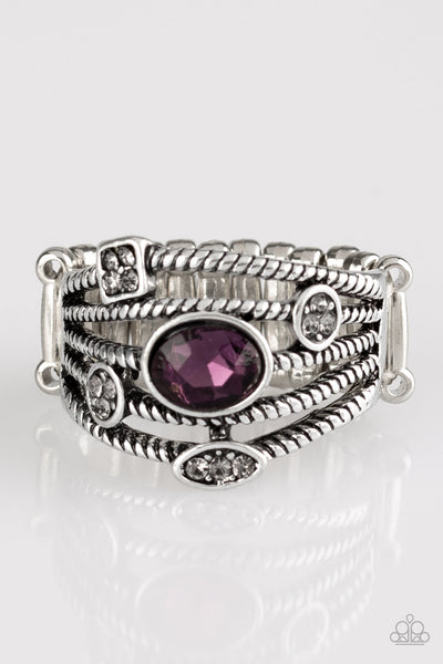 Cosmic Combo - Purple Paparazzi Ring