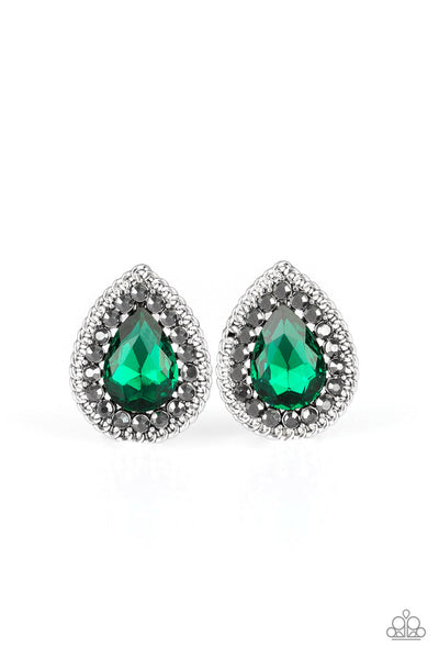 Debutante Debut - Green Paparazzi Earrings