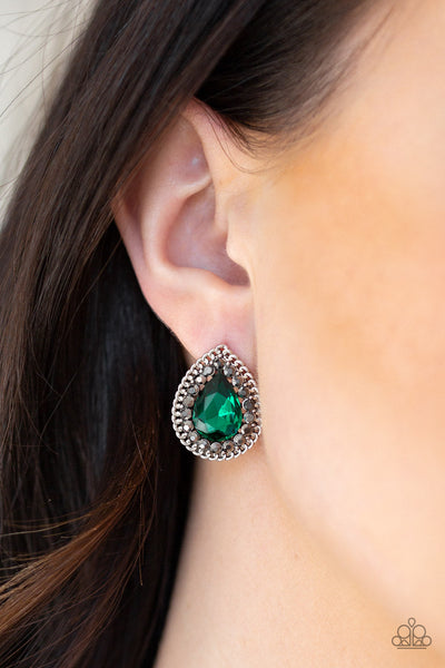 Debutante Debut - Green Paparazzi Earrings