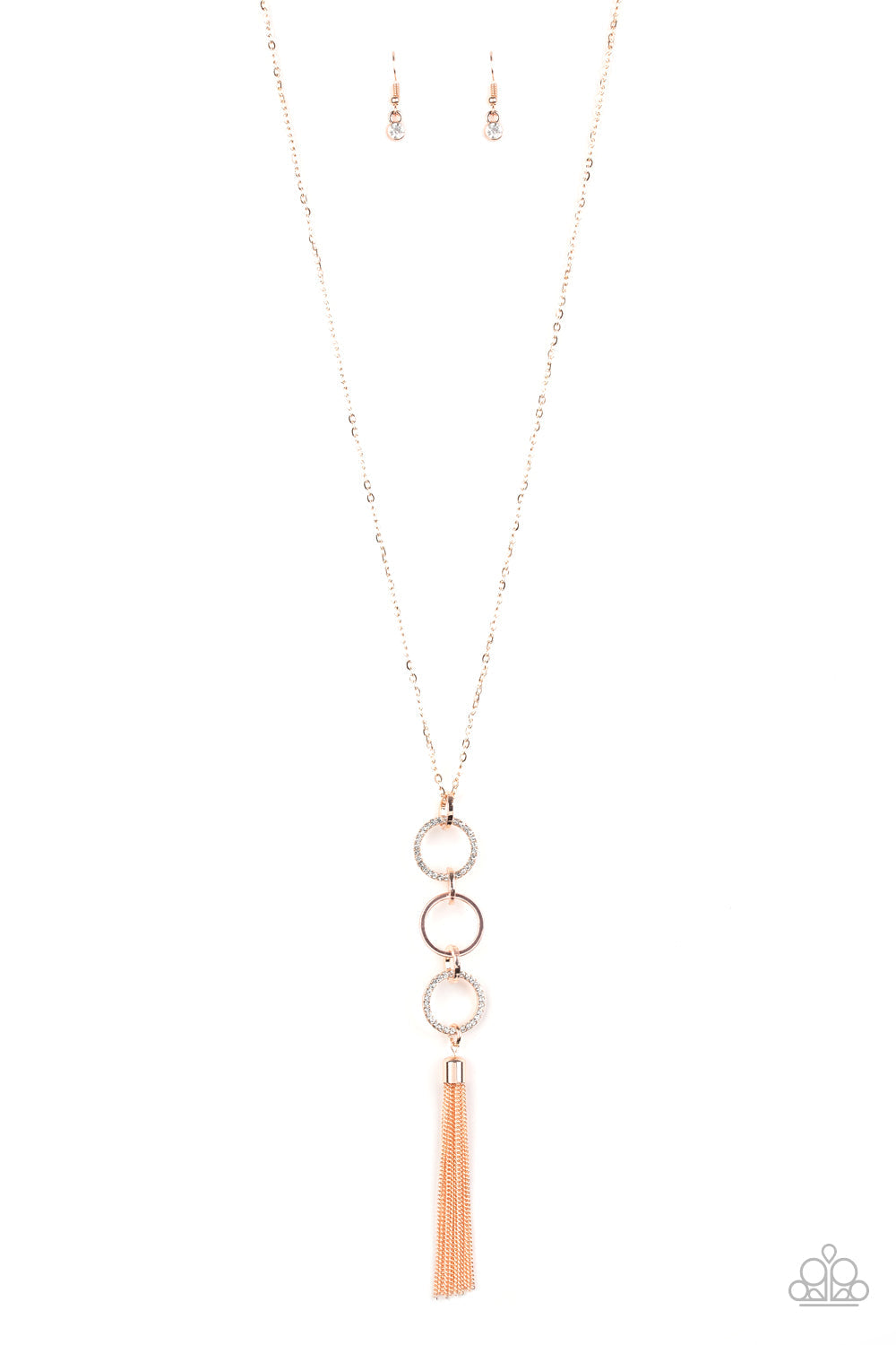 Paparazzi Necklace - Diva In Diamonds - Rose Gold (#1718)