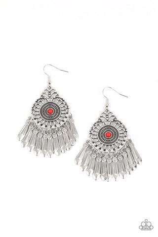 Dream a Little DREAMCATCHER - Red Paparazzi Earrings