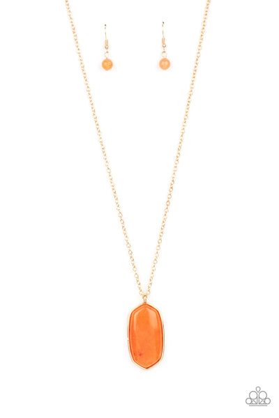 Elemental Elegance - Orange Paparazzi Necklace