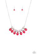 Environmental Impact - Red-Paparazzi Necklace (#1425)