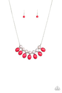 Environmental Impact - Red-Paparazzi Necklace (#1425)