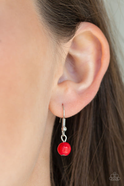 Environmental Impact - Red-Paparazzi Necklace (#1425)