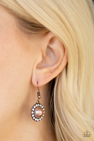 Paparazzi Earrings - Fashion Show Celebrity - Copper (#702)
