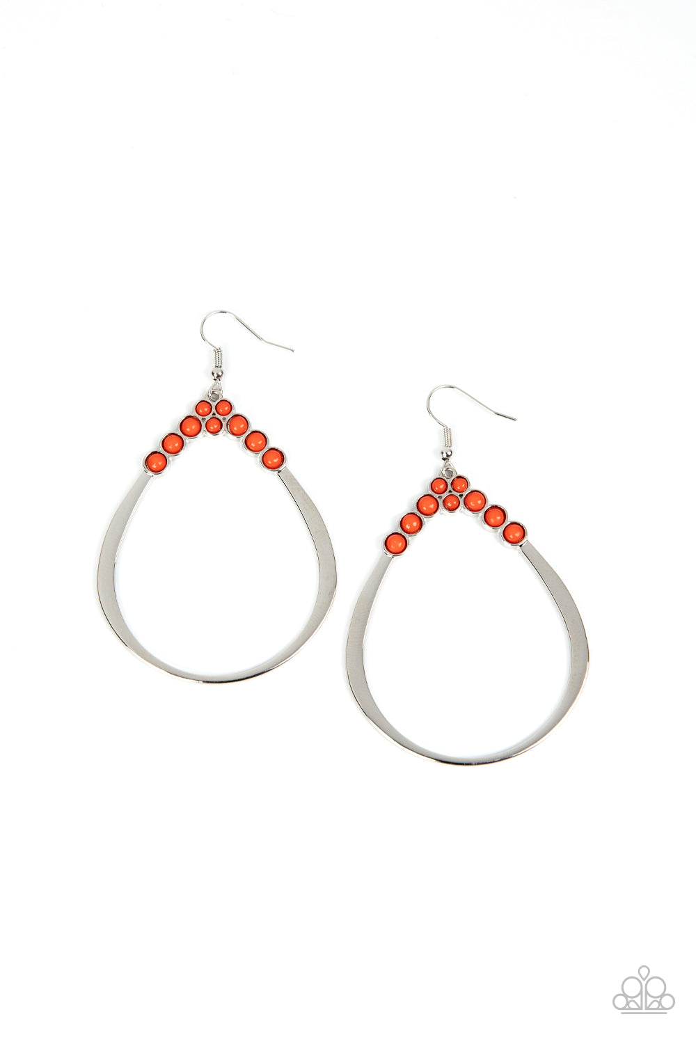 Festive Fervor - Orange Paparazzi Earrings (#4410)