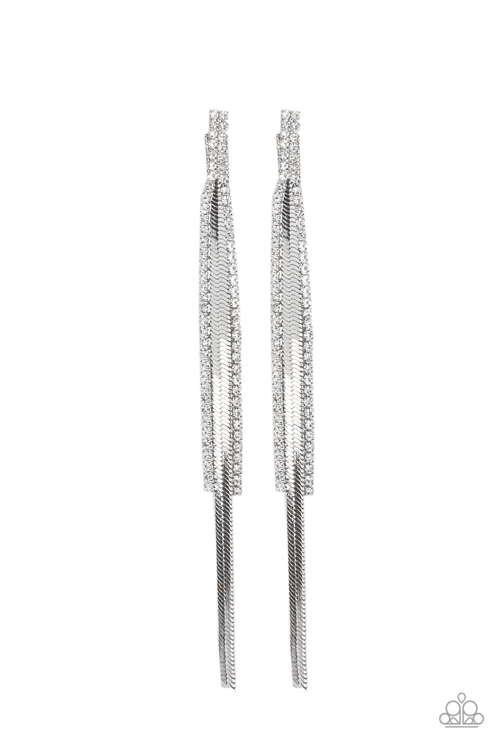 Paparazzi Post Earrings - Flavor of the SLEEK - White (#108)