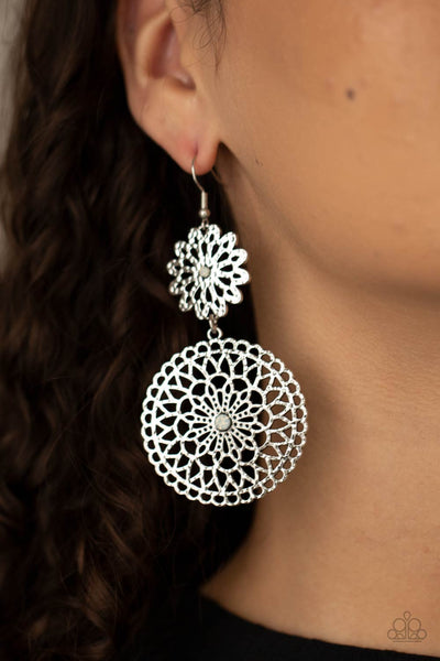 Garden Mantra - White Paparazzi Earrings