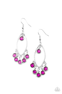 Glassy Grotto - Purple Paparazzi Earrings