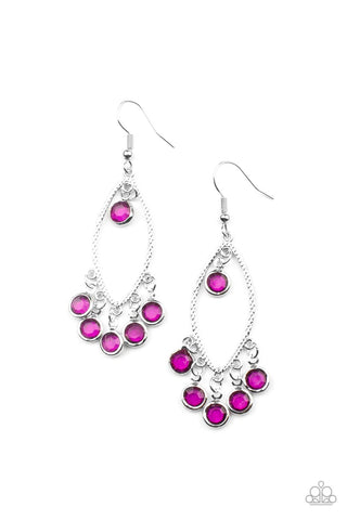 Glassy Grotto - Purple Paparazzi Earrings