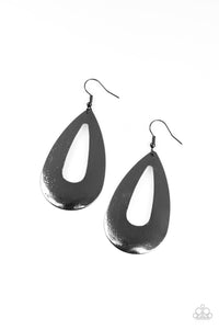 Hand It OVAL! - Black Paparazzi Earrings