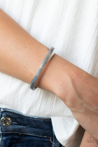 HAUTE On The Trail - Silver Paparazzi Bracelet (#2181)