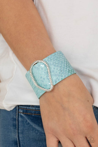 HISS-tory In The Making - Blue Paparazzi Wrap Bracelet