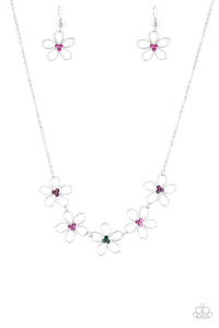 Hoppin Hibiscus - Multi Paparazzi Necklace