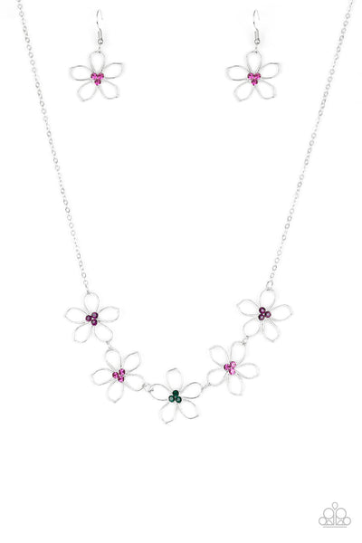 Hoppin Hibiscus - Multi Paparazzi Necklace