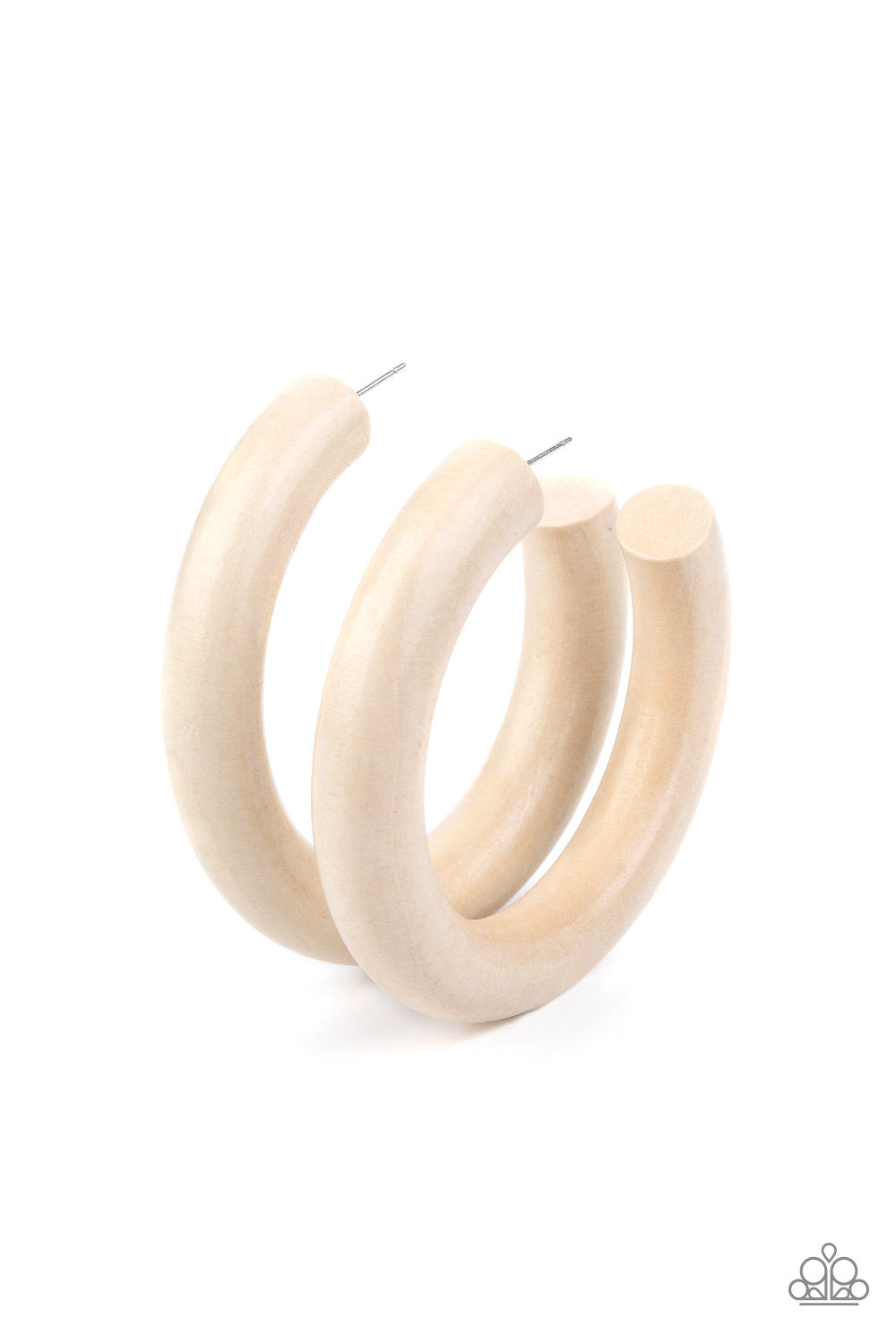 I WOOD Walk 500 Miles - White Paparazzi Earrings (#1740)