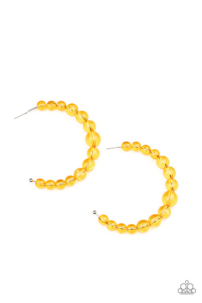 In The Clear - Orange Paparazzi Earrings
