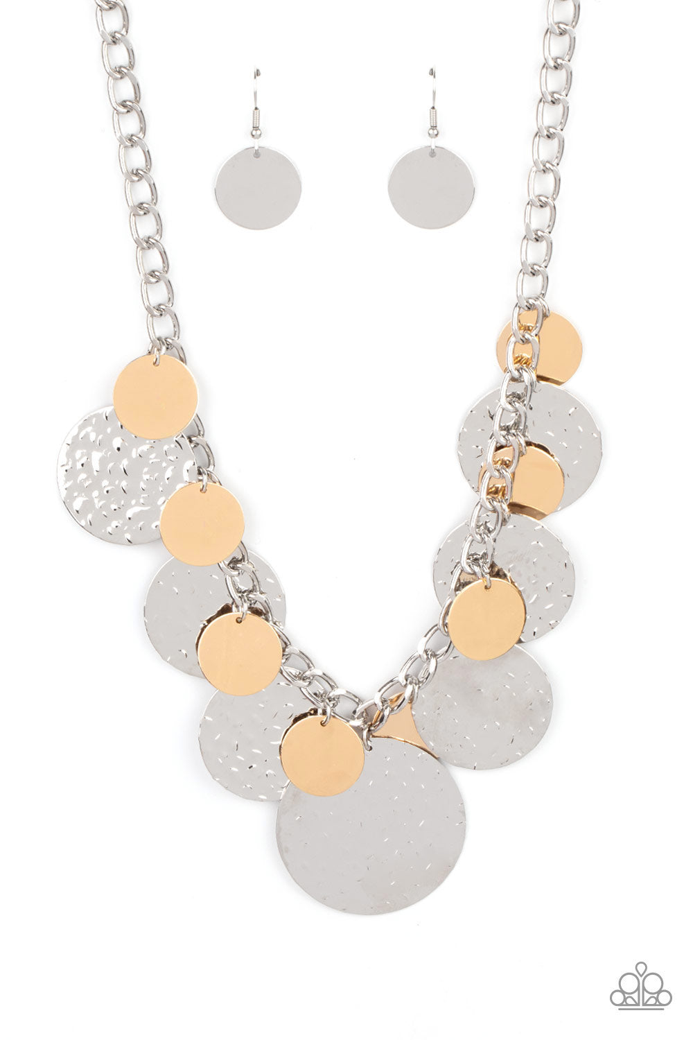 Industrial Grade Glamour - Silver Paparazzi Necklace (PZ-353)