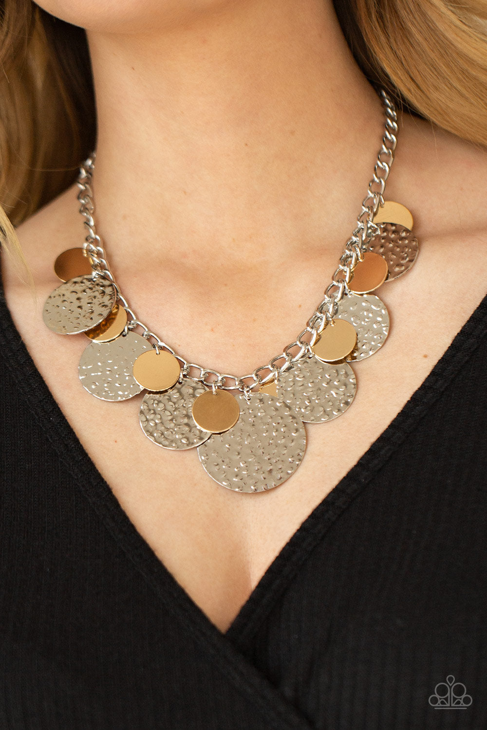 Industrial Grade Glamour - Silver Paparazzi Necklace (PZ-353)