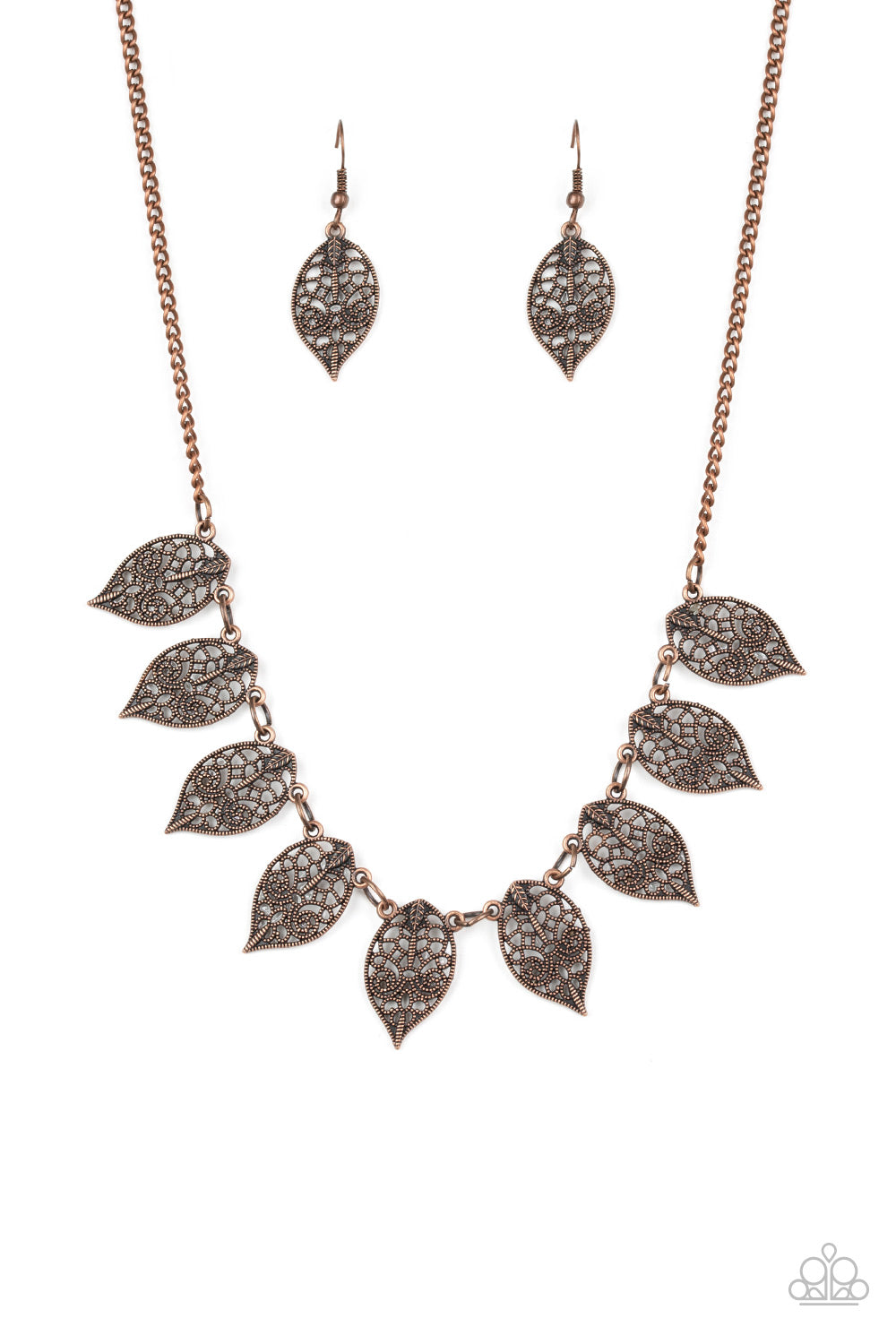 Paparazzi Necklace - Leafy Lagoon - Copper (#485)