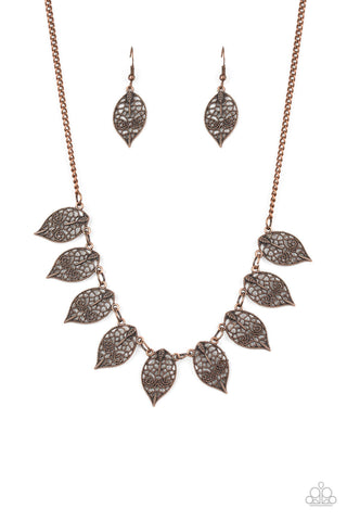 Paparazzi Necklace - Leafy Lagoon - Copper (#485)
