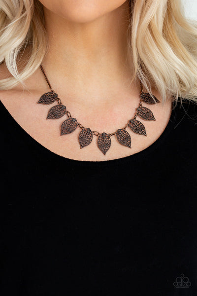 Paparazzi Necklace - Leafy Lagoon - Copper (#485)