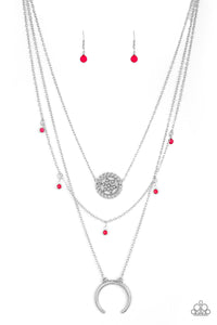 Lunar Lotus - Pink Paparazzi Necklace