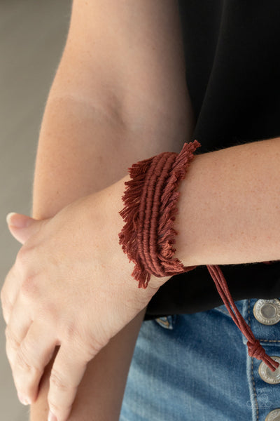 Make Yourself at HOMESPUN - Brown Paparazzi Urban Bracelet (#2209)